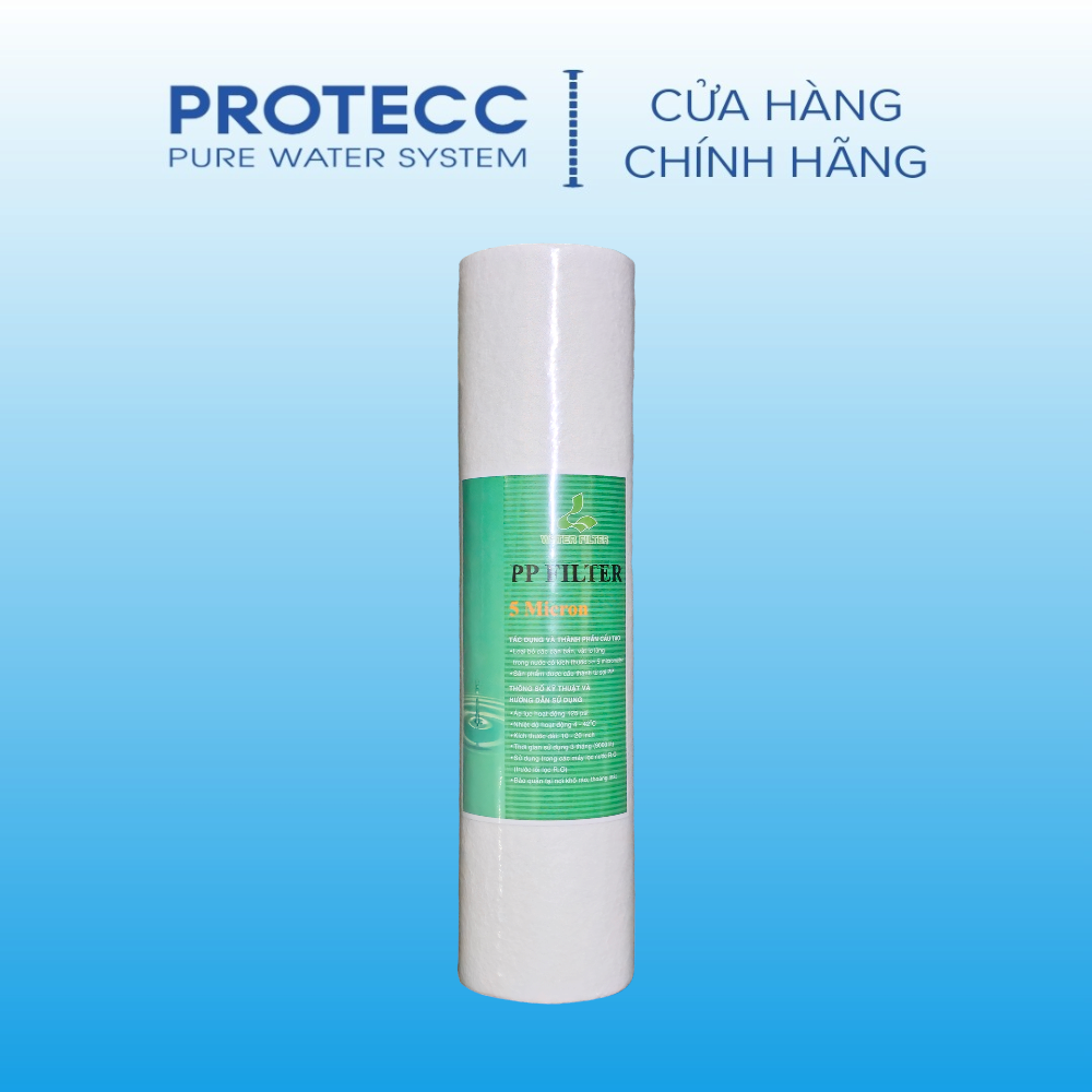 Lõi lọc nước pp 5 micron 10 inch - lõi lọc số 1 pp lọc cặn bẩn tạp chất bụi trong nước