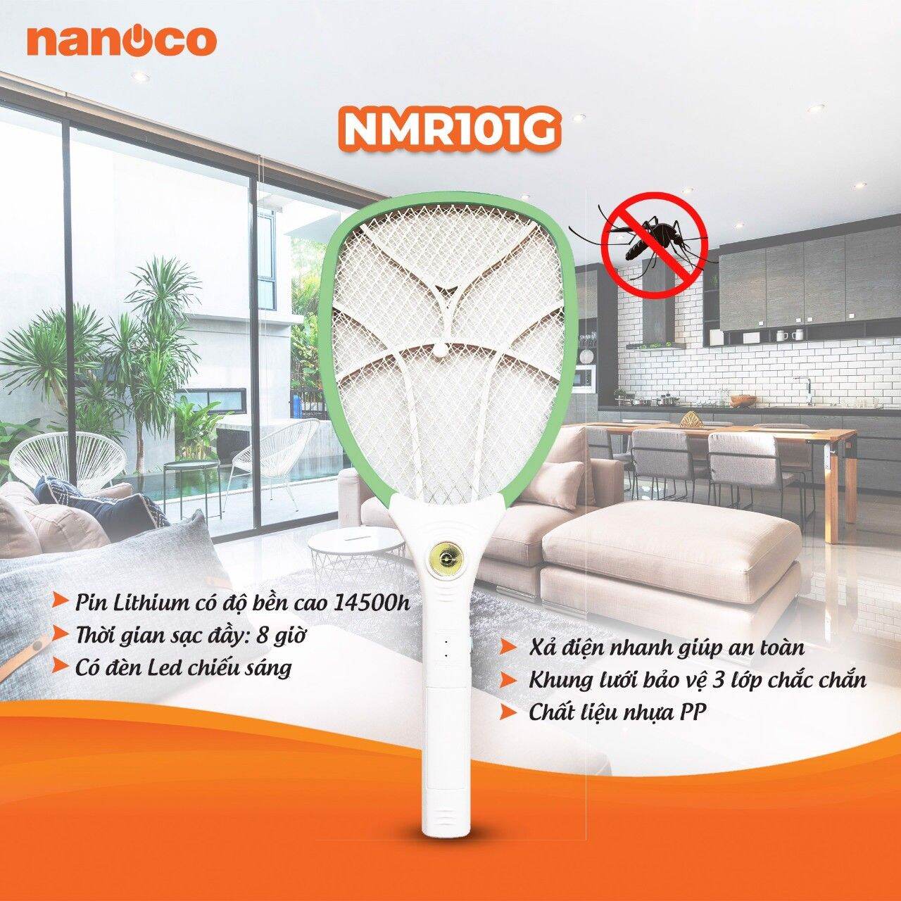 vợt muỗi Nanoco