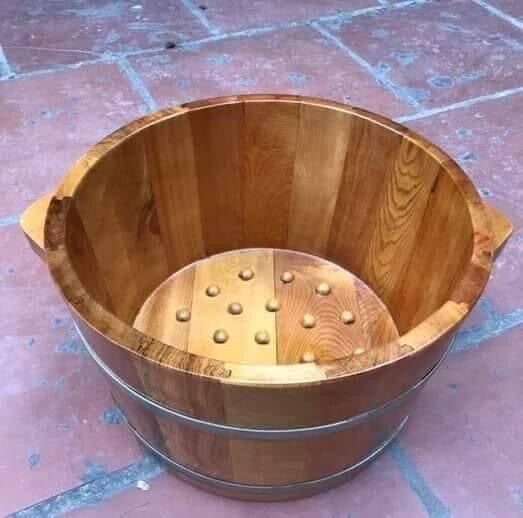 Chậu ngâm chân gỗ sồi