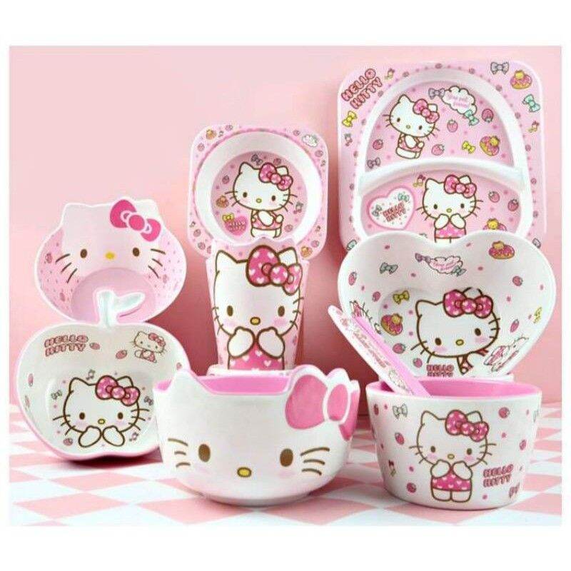 🌸COMBO TÔ/CHÉN LY MUỖNG HELLO KITTY