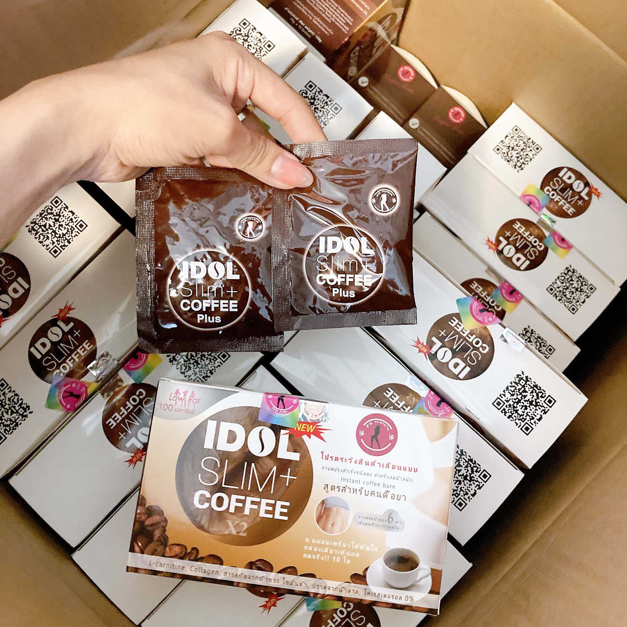 Cà phê idol slim coffee X2 Thái Lan 10 gói (chính hãng gói nâu)