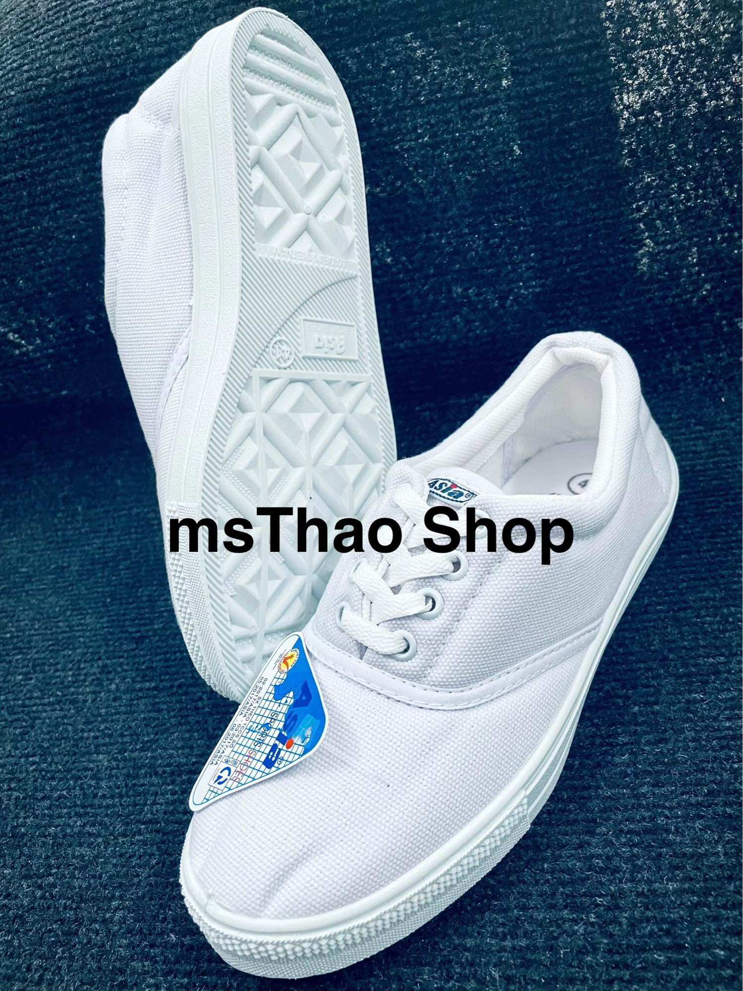 Giày thể dục Cột NAM vải TRẮNG có size 44 thể thao học sinh, lao động Asia