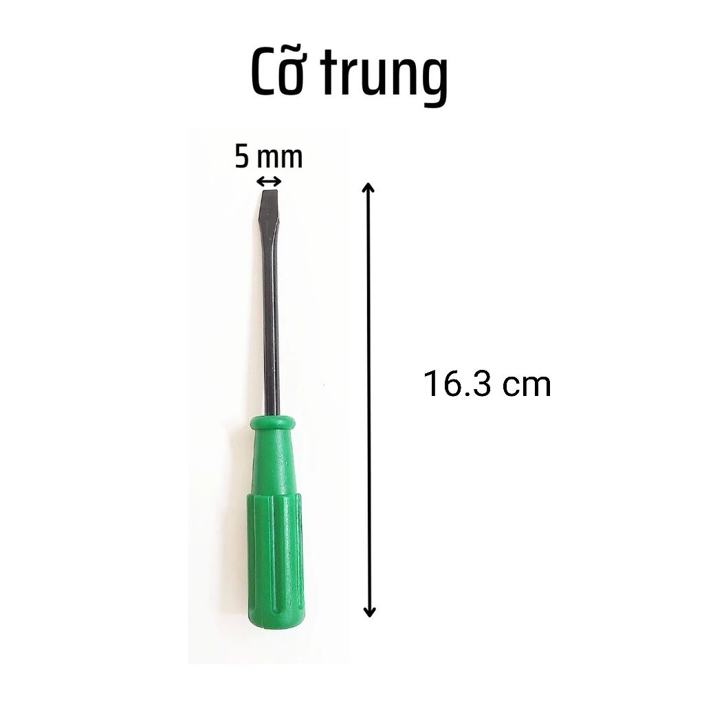 Tua Vít Dẹp Vặn Ốc Nhỏ Ốc Chân Vịt (Mủi Vít 3 mm và 5 mm)