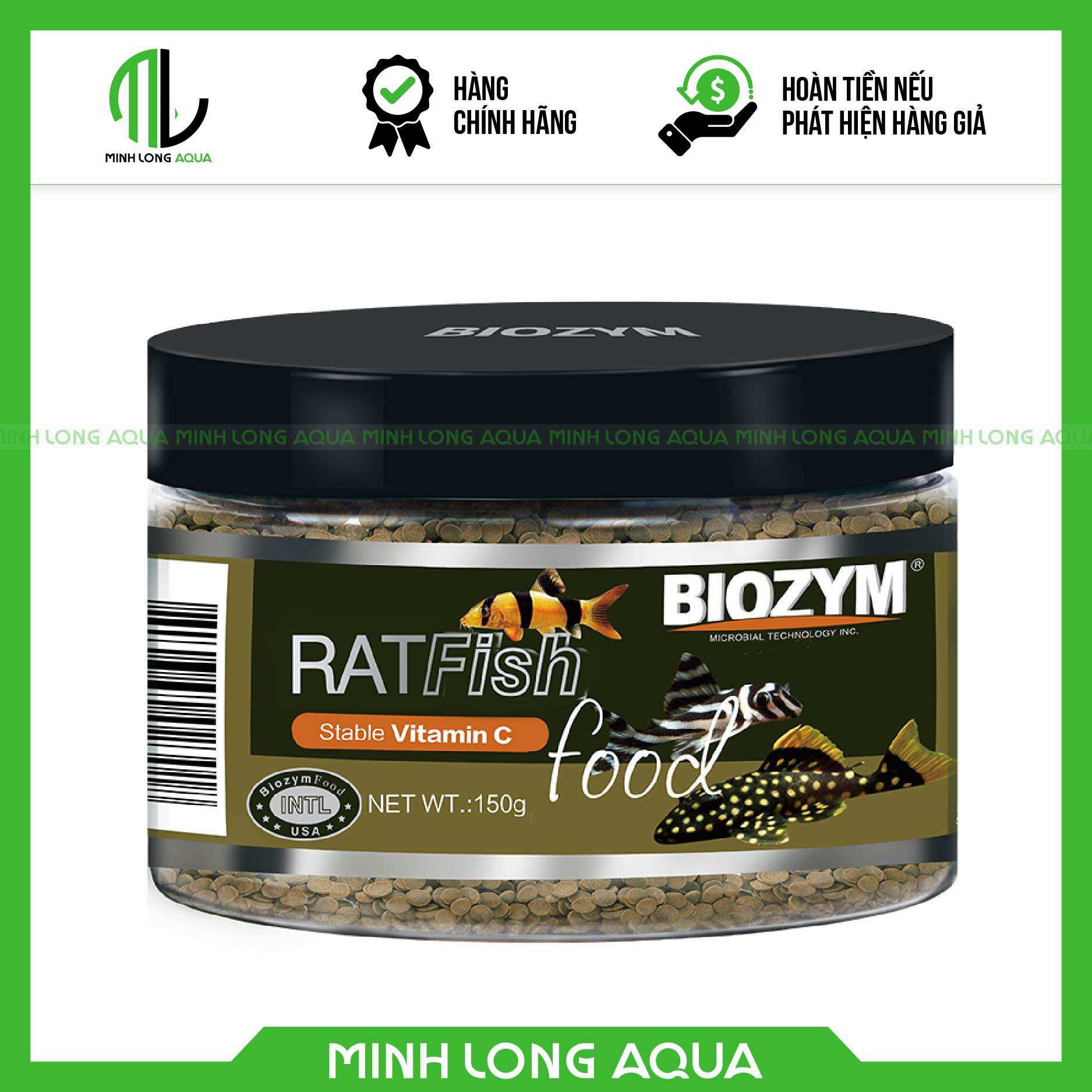 Thức ăn cá cảnh Biozym Ratfish cao cấp cho cá Chuột, cá Pleco