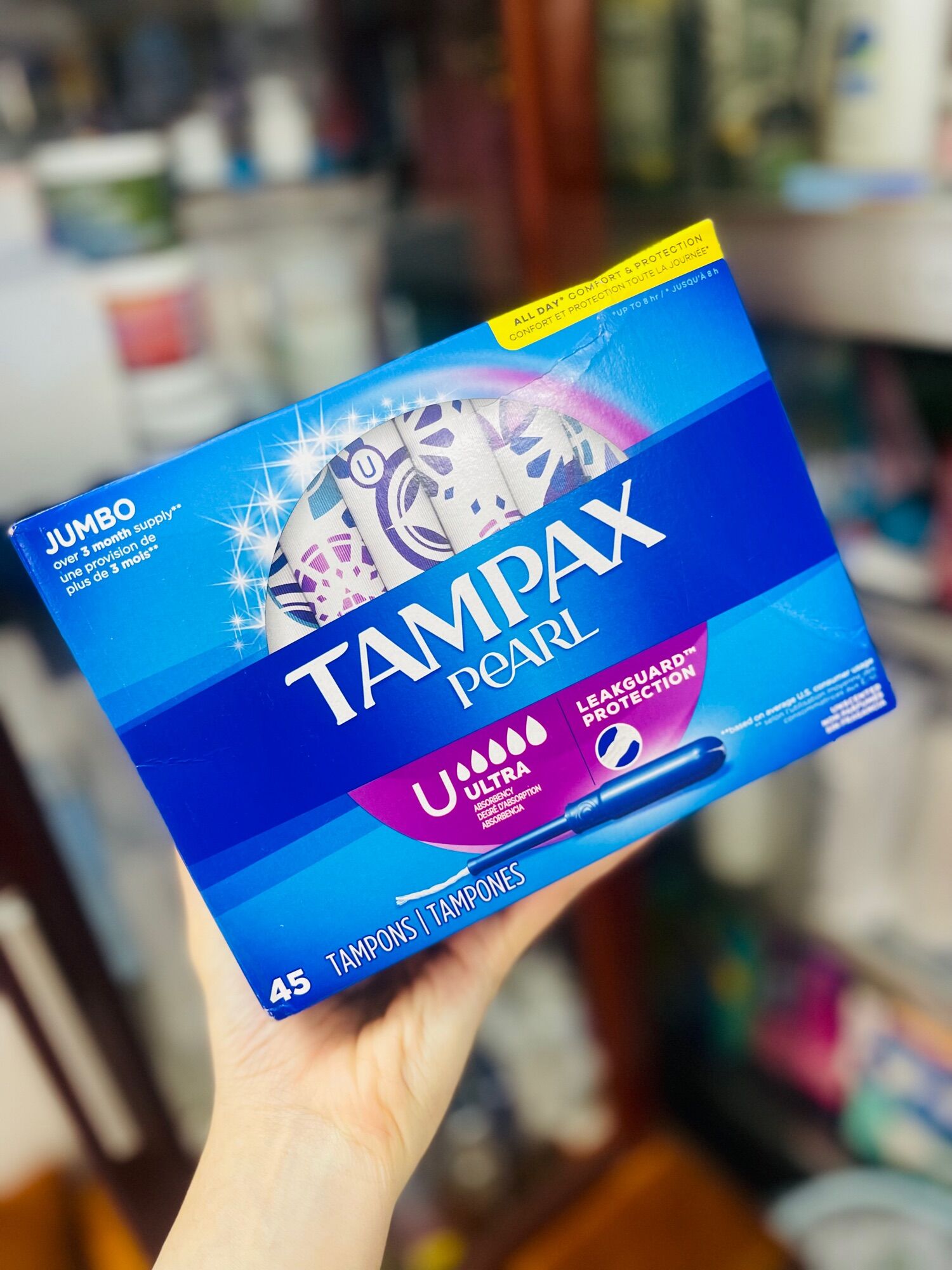 [Auth Mỹ] BVS Tampon siêu thấm loại 5 giọt Tampax Pearl Ultra 45 miếng.