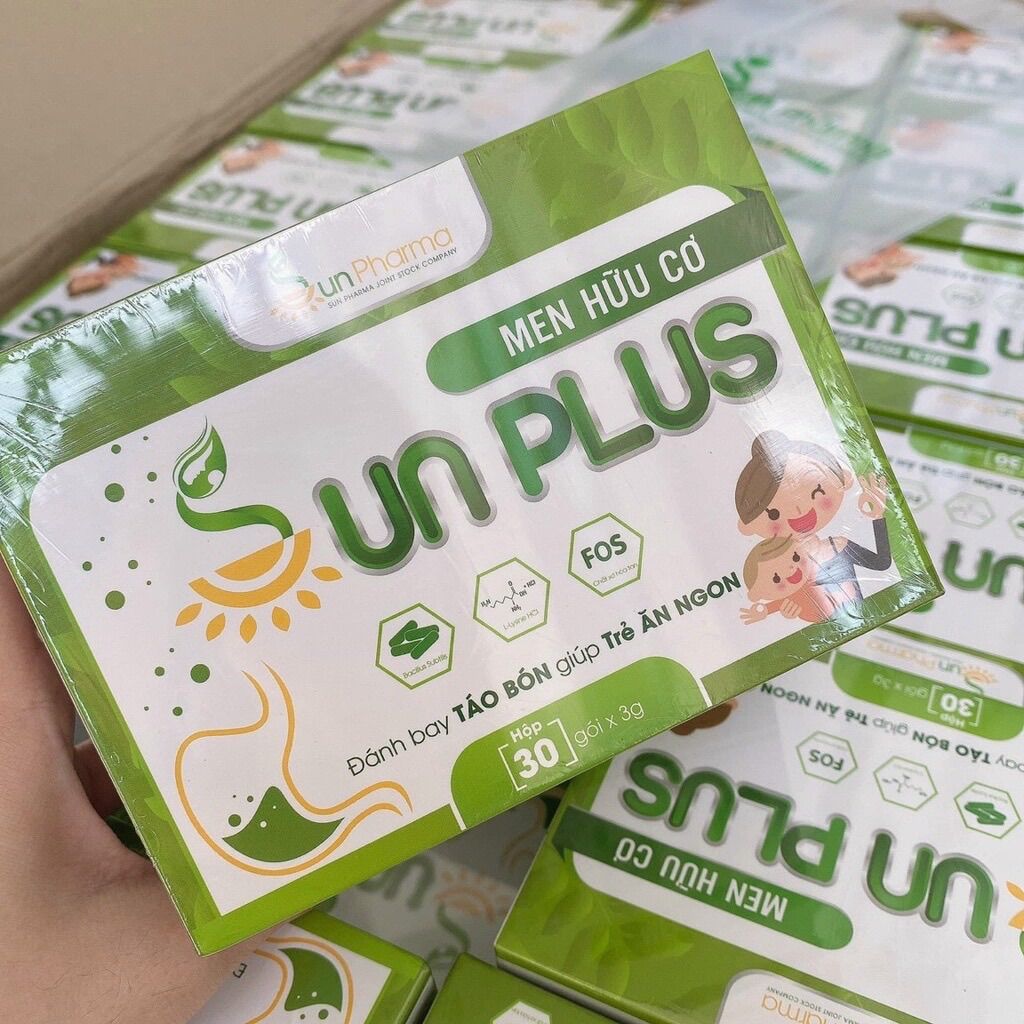 Men hữu cơ Sunplus (men sống hữu cơ Sun plus) trẻ ăn ngon hết táo bón