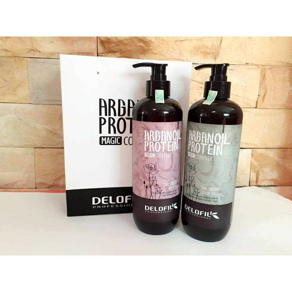 Dầu gội xả làm sạch gàu siêu mượt delofil 500mlx2