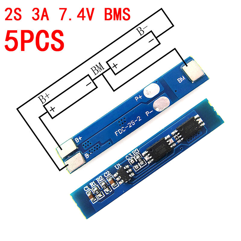 5pcs 2S 3A Li-ion pin lithium 7.4V 8.4V 18650 sạc bảo vệ ban BMS PCM cho Li-ion LiPo pin di động gói