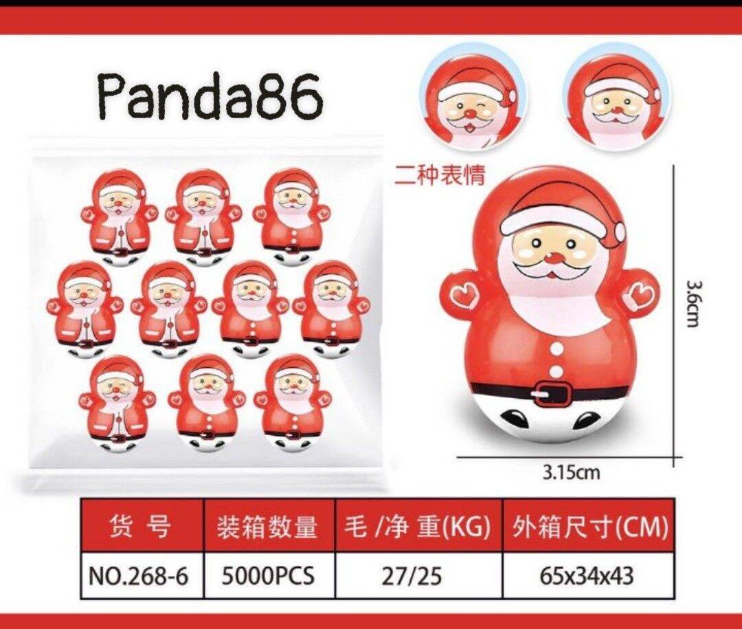 Lật đật mini chủ đề noel dễ thương - đồ chơi trang trí noel thương - quà tặng dành cho bé