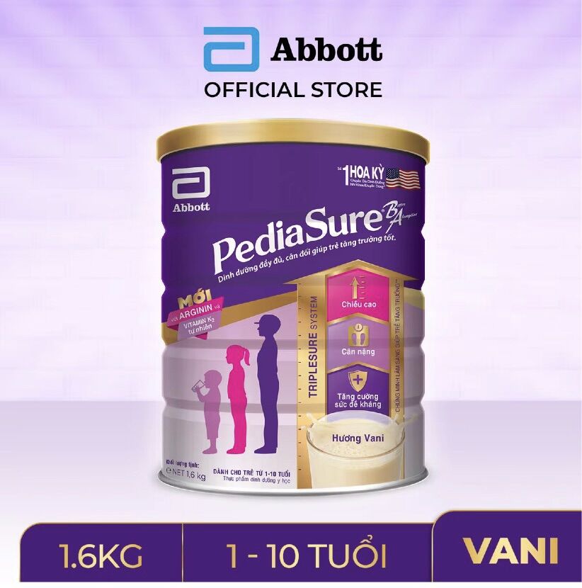 Sữa bột Pediasure B/A 1.6kg hương vani