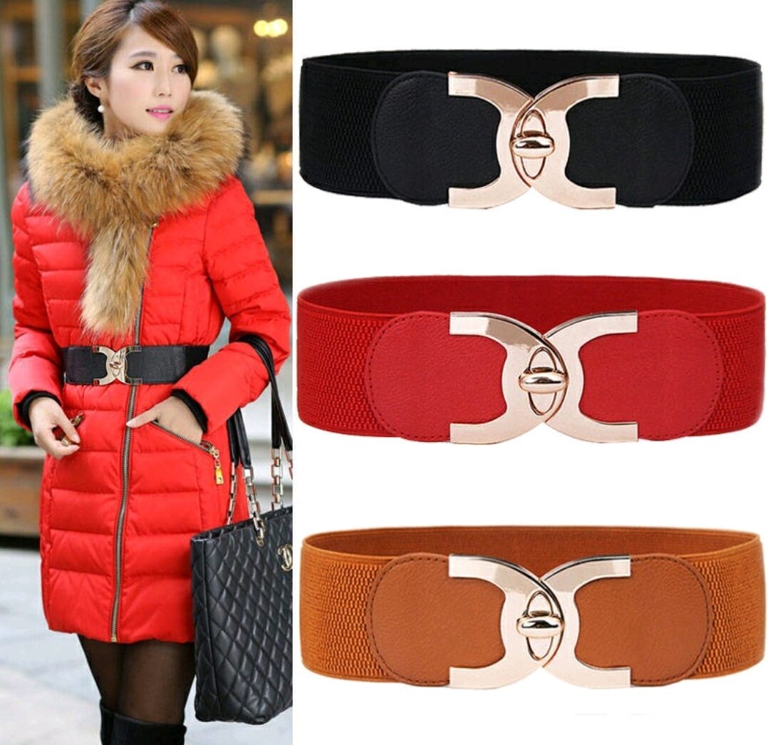 Thắt lưng nữ dây nịt đai váy nịt bụng bản to 6cm