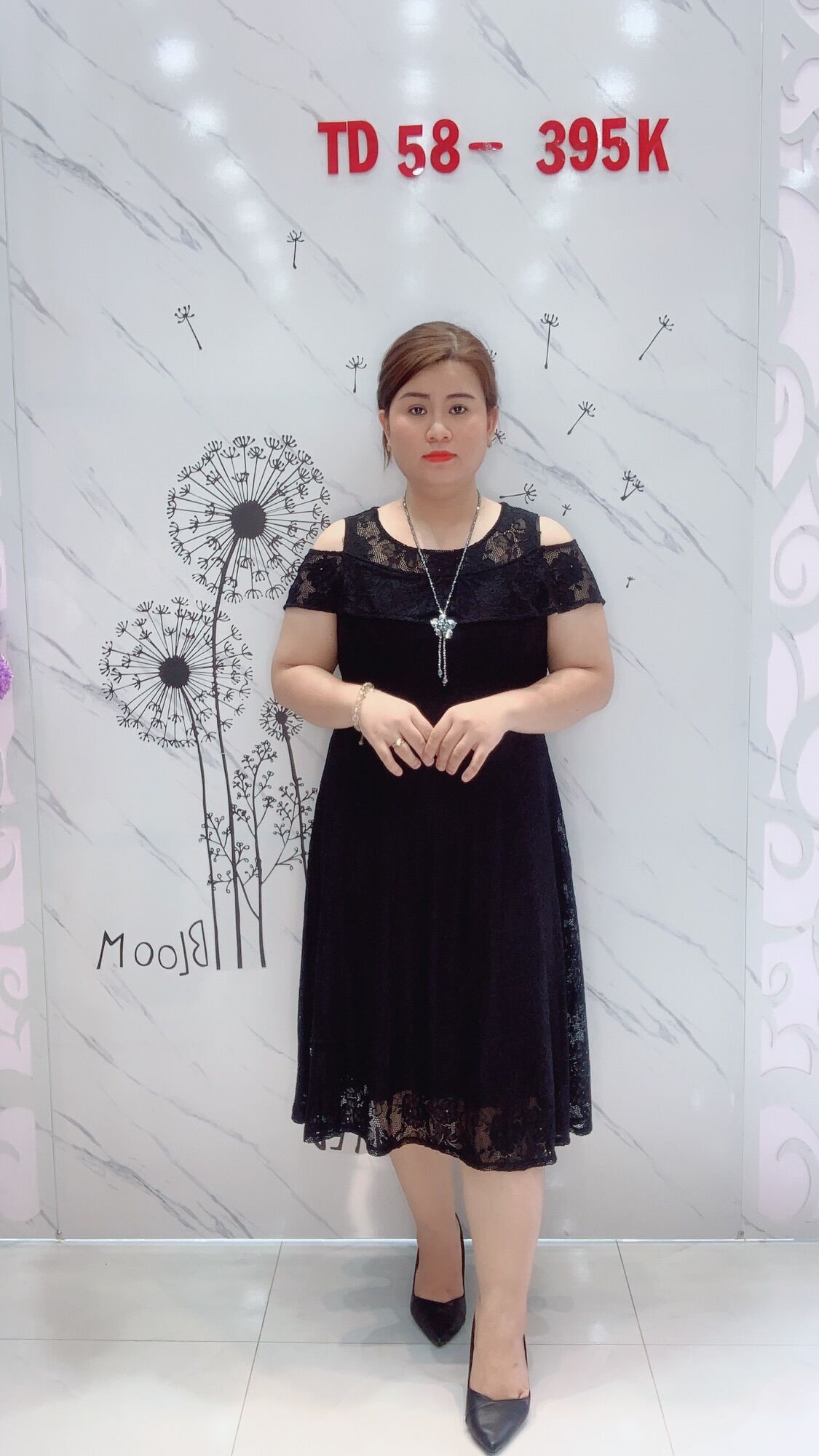 Đầm rớt vai TD58