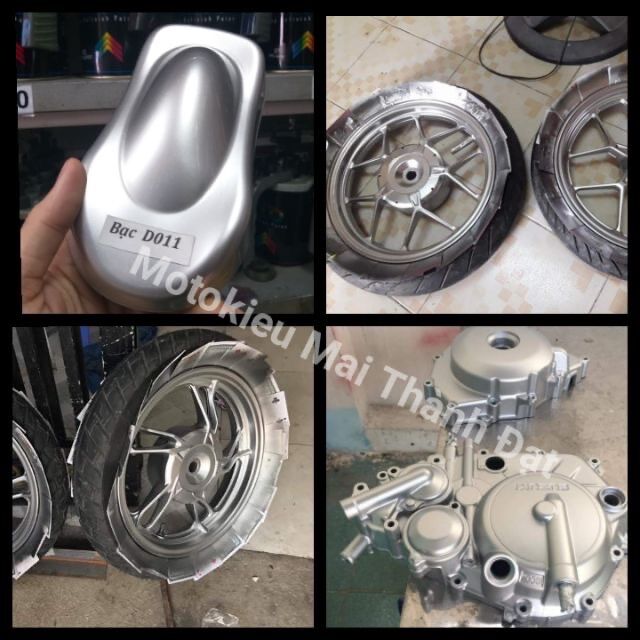 Sơn màu bạc d011 siêu mịn và sáng ánh thép