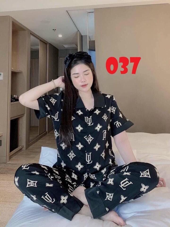 Bộ lụa Pijama lụa loại 1 chất mềm mịn, mát + Ảnh thật ,Bộ Lụa Mango Tay Ngắn
