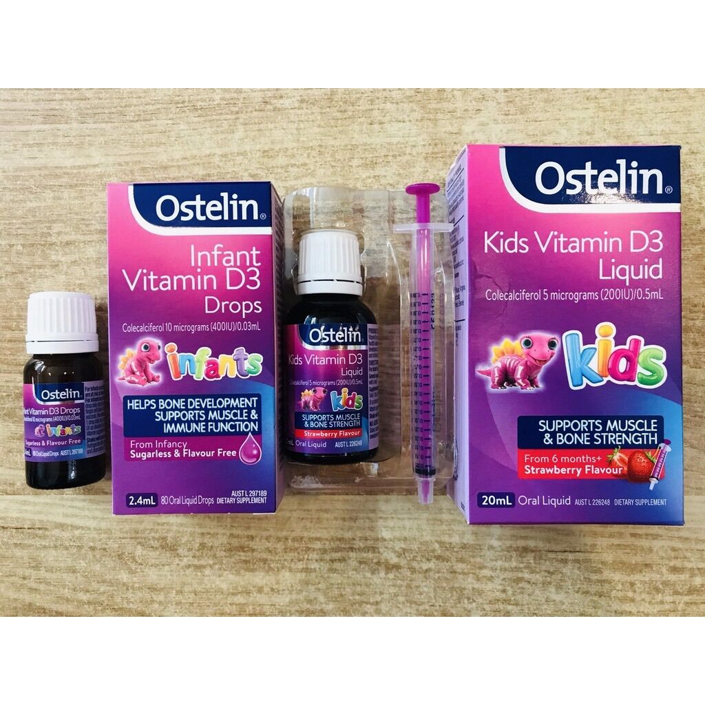 Vitamin d3 ostelin drops dạng xilanh tiện lợi cho bé 20ml