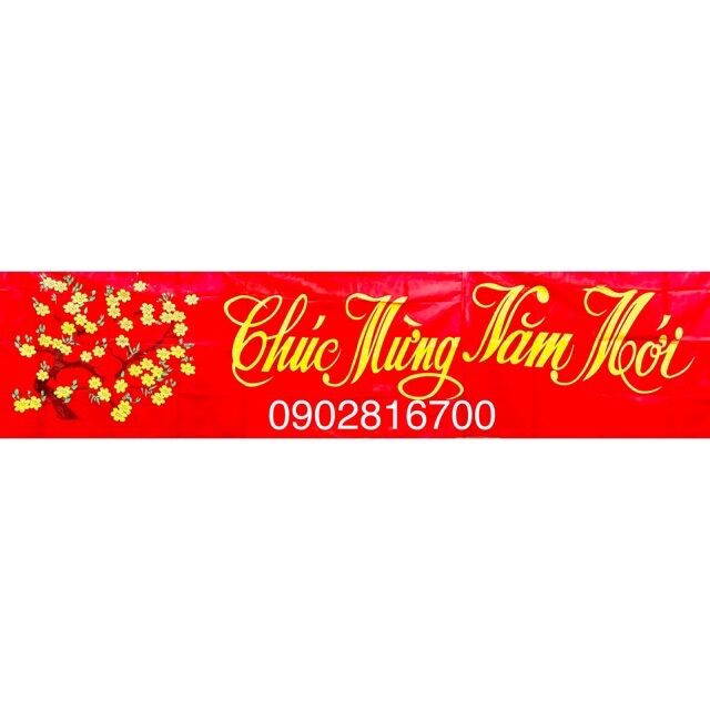 Băng rôn Chúc Mừng Năm Mới 3m 4m 5m 6m phụ kiện trang trí tết