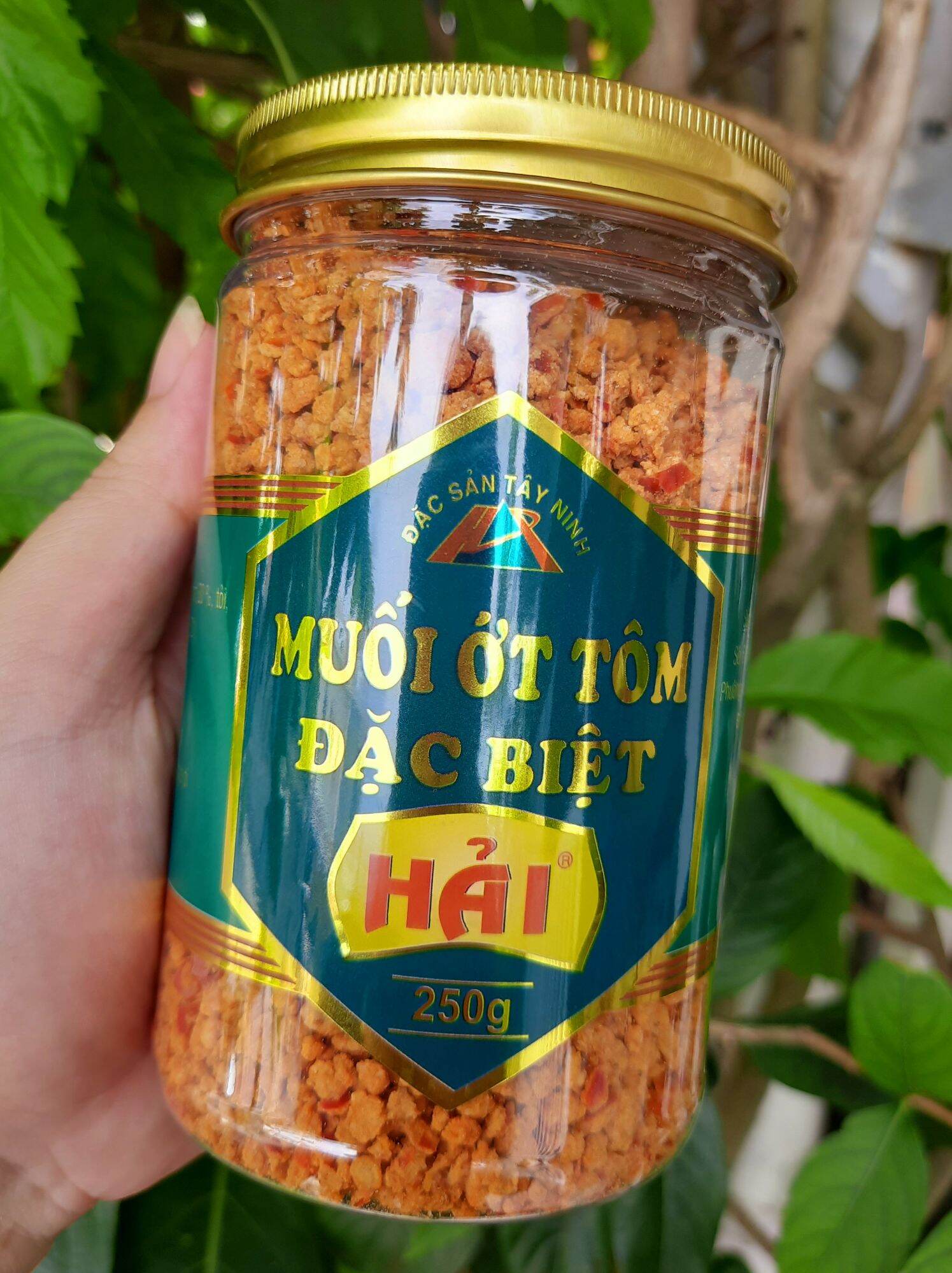 Muối ớt tôm đặc biệt (hũ nắp nhôm cao cấp) muối Hải Tây Ninh