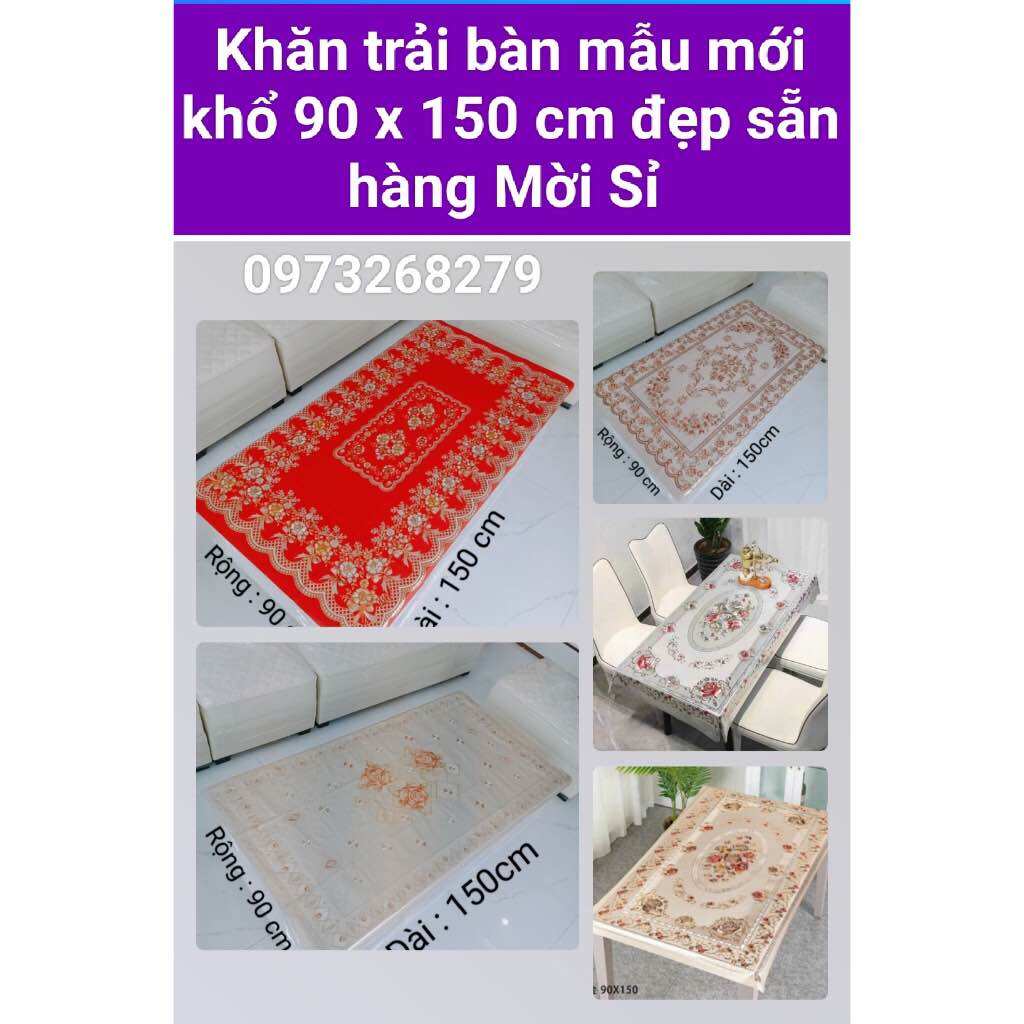 Khăn trải bàn mẫu mới khổ 90 x 150cm giá 57000đ
