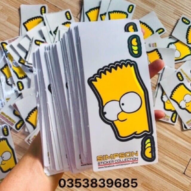 Sticker vàng lấp ló dán điện thoạt cute