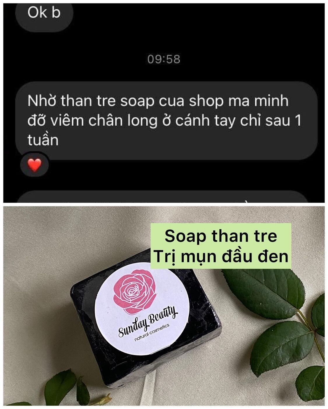 Soap rửa mặt Than tre handmade Sunday Beauty
