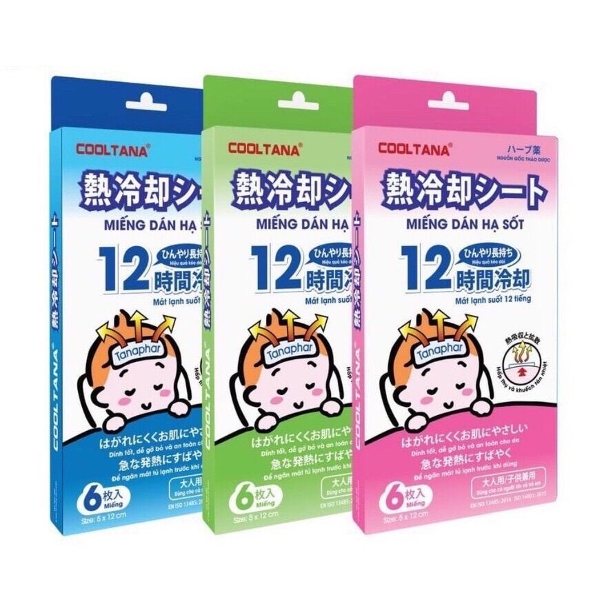 Hộp 6 Miếng Dán Hạ Sốt COOLTANA cho bé