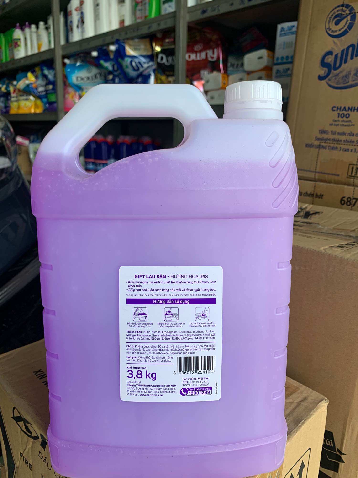Nước lau sàn Gift can 3,8kg hương hoa Iris