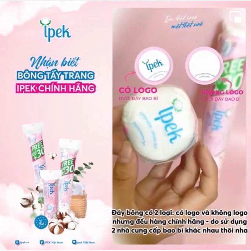 Bông Tẩy Trang Ipek 150(120 + 30) Miếng Cotton Pads
