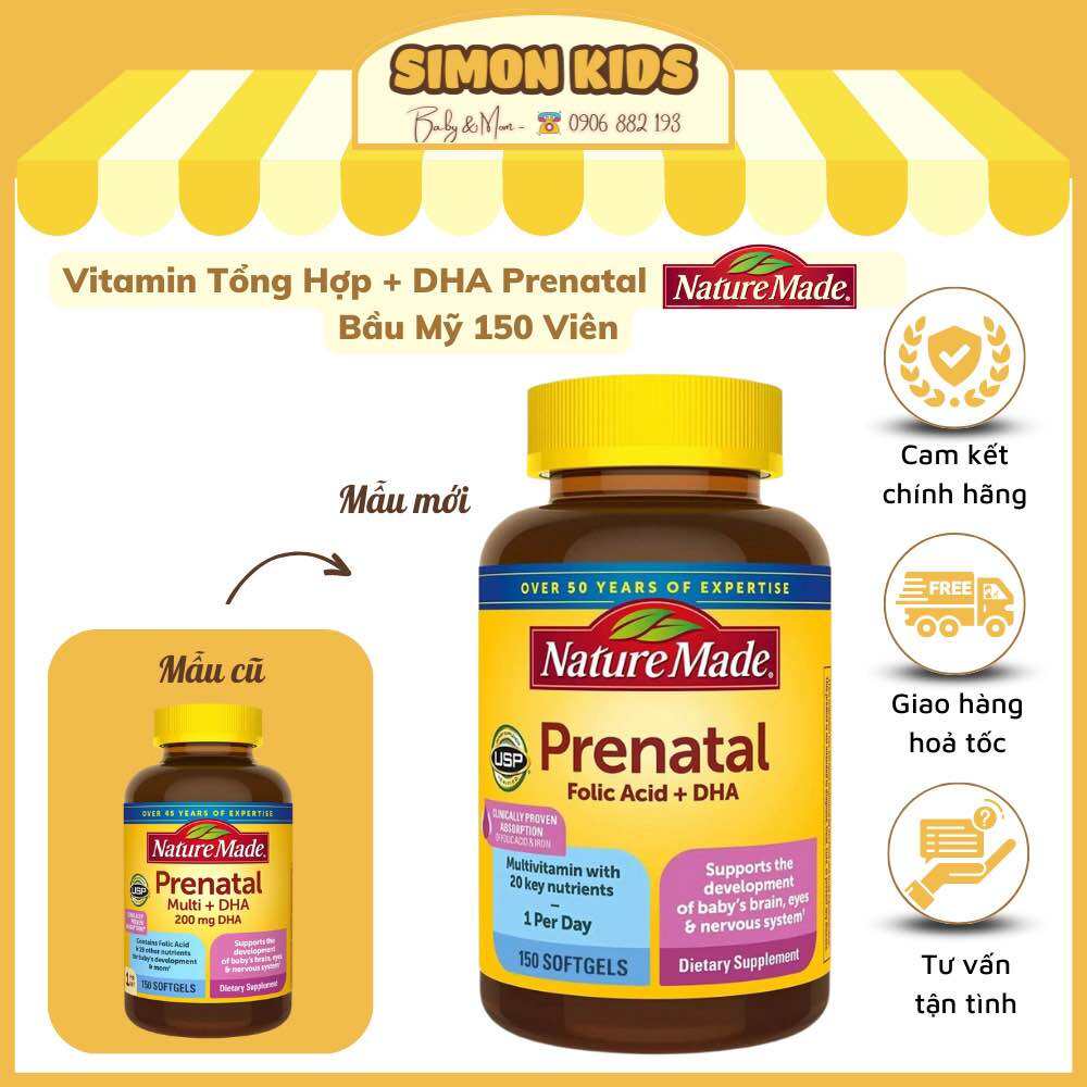 Vitamin Prenatal tổng hợp dành cho mẹ bầu của Mỹ