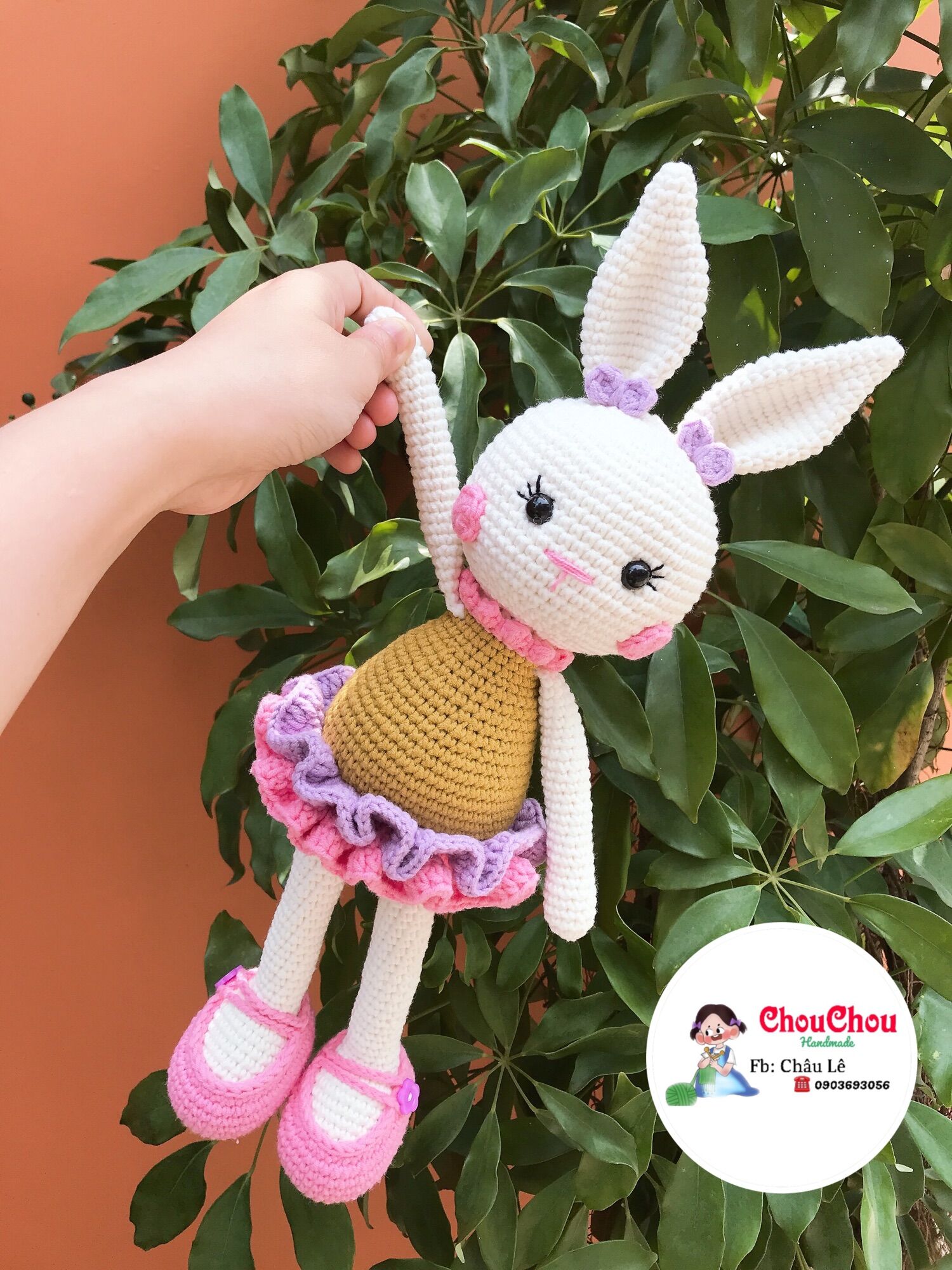Thú len nhồi bông handmade - Thỏ LiLu (40cm)