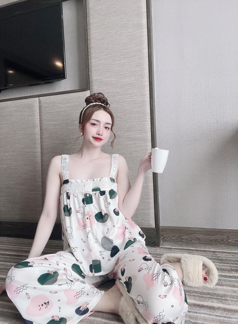 Bộ lụa mặc nhà siêu xinh