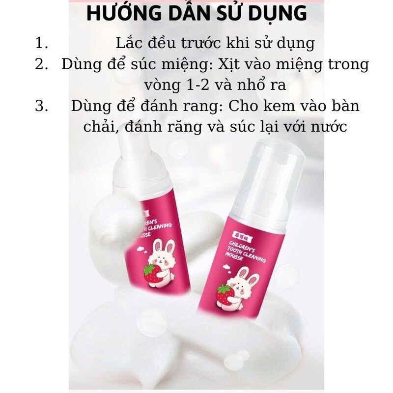 Kem đánh răng tạo bọt cho bé