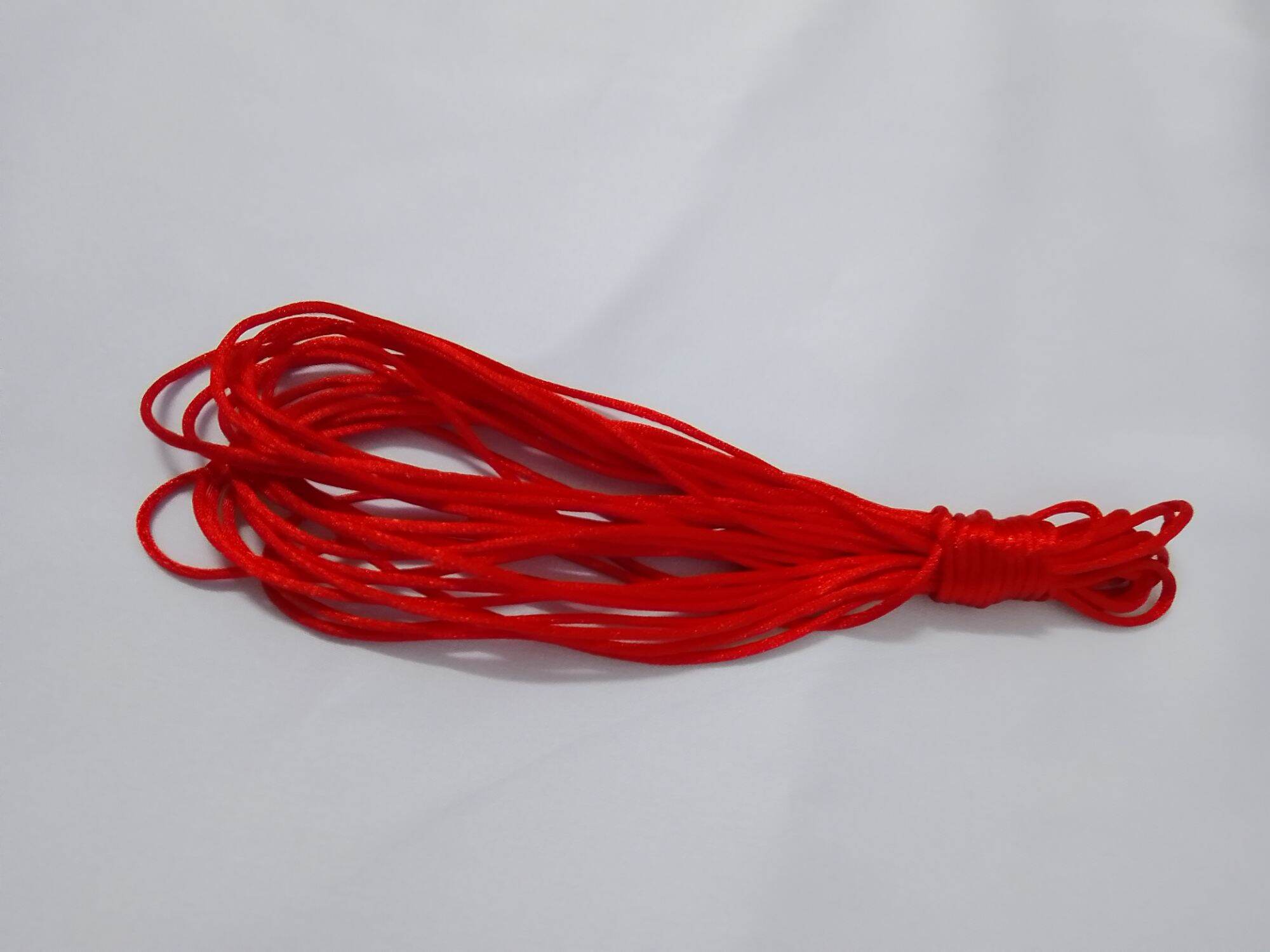 2m dây tim 1.5mm màu đen đỏ làm vòng handmade