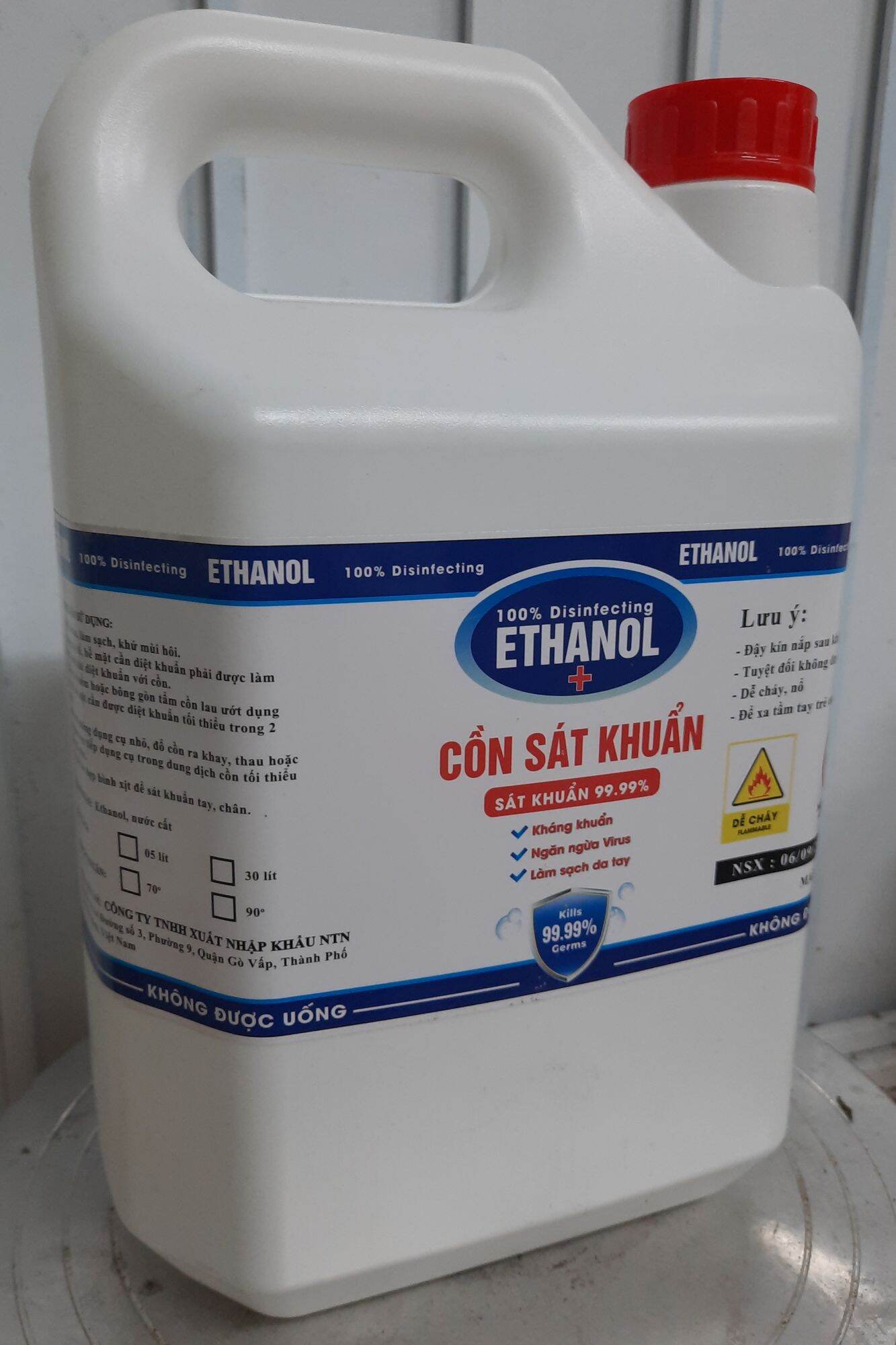 [ Có Quà Tặng Kèm] Dung Dịch Sát Khuẩn 70° Kháng Khuẩn Nhanh Can 5 Lit