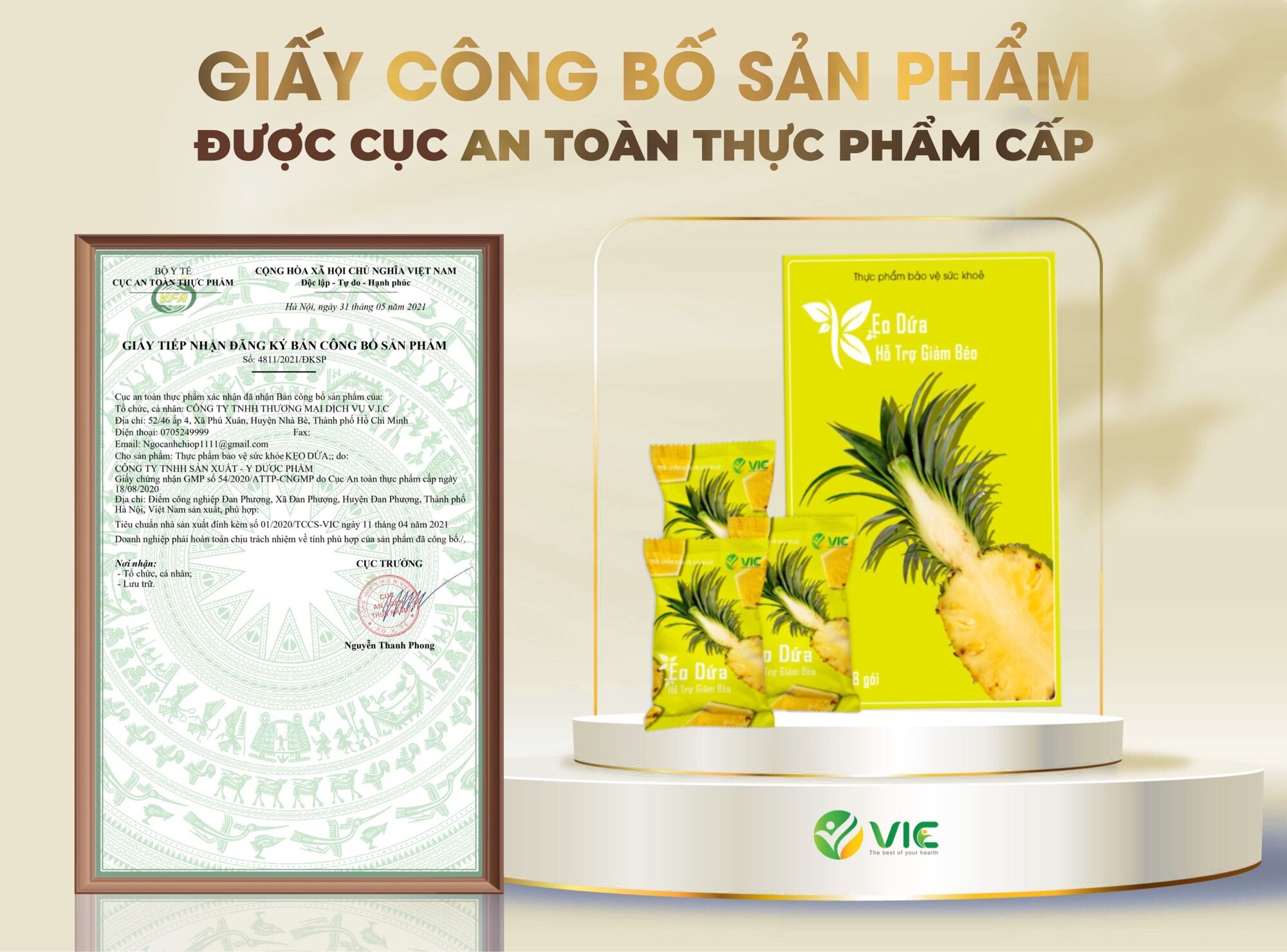 [Hcm]Kẹo Dứa Giảm Cân Liệu Trình 14 Ngày Giảm 3 - 5Kg