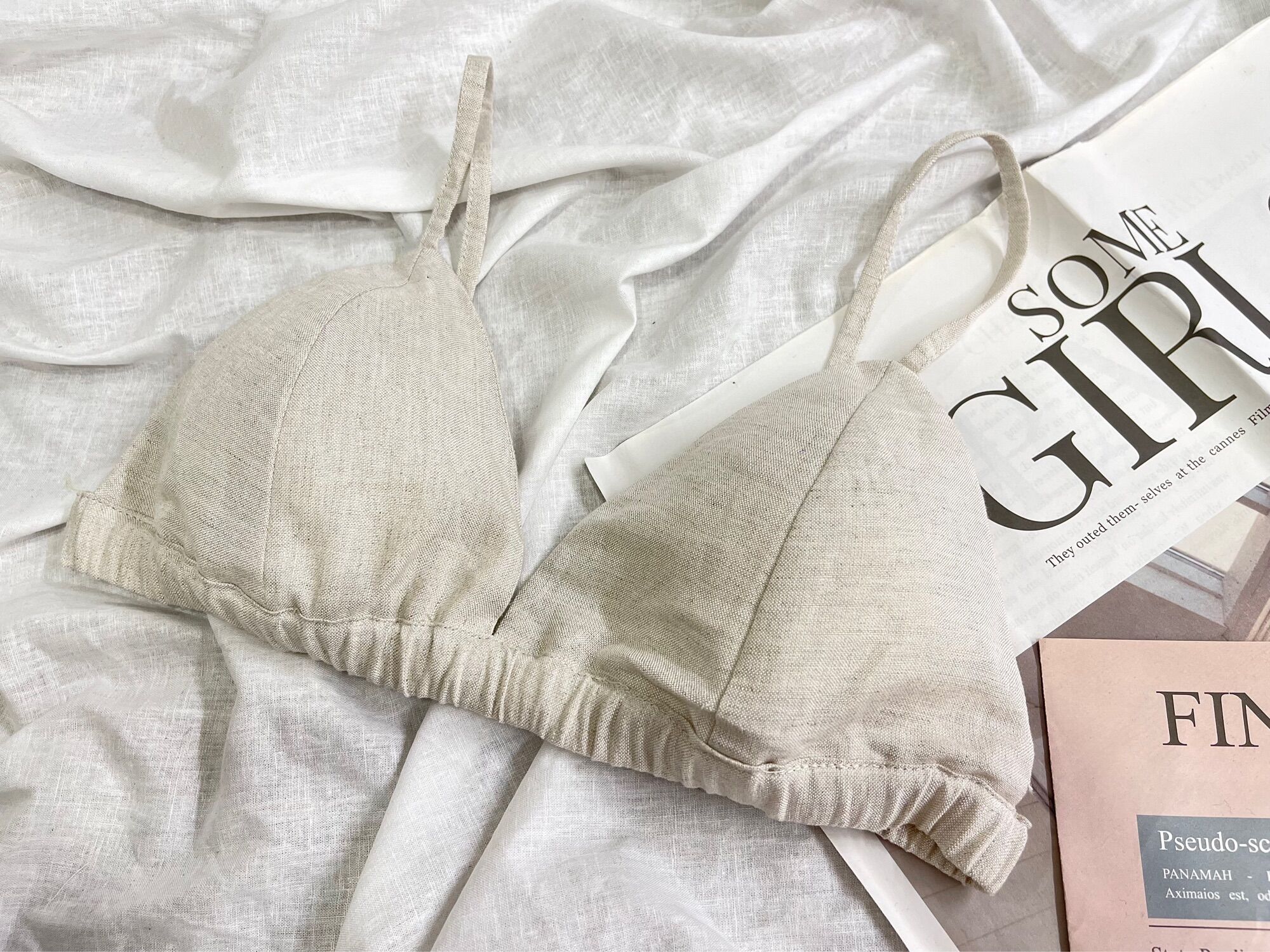 Bra Linen - Áo ngực vải Linen