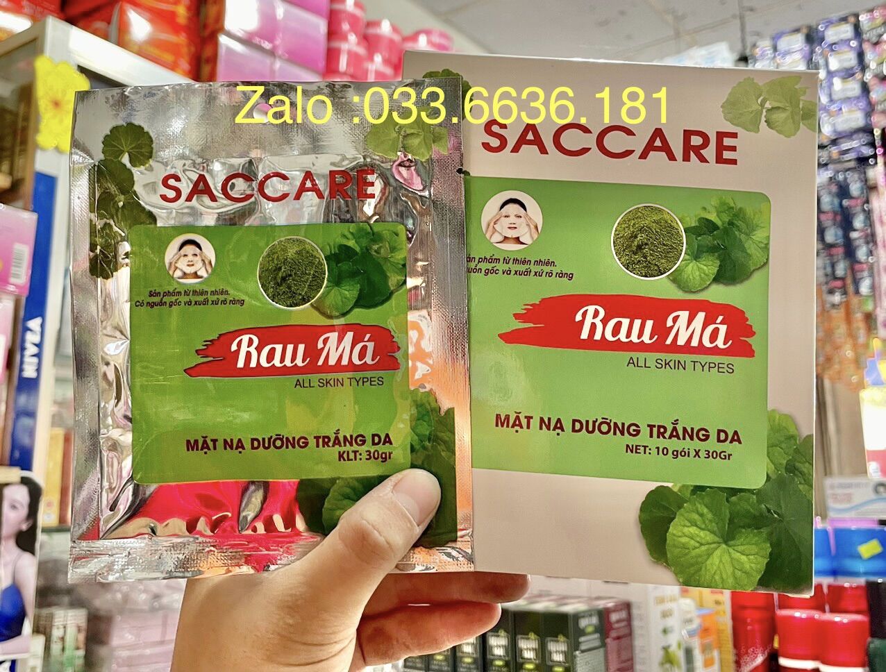 Mặt nạ dưỡng saccare Rau má trắng da ( lẻ 1 gói)