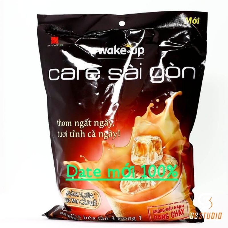 Combo 3 Bịch Cà Phê Wake Up Sài Gòn (72gói x 19gam) Date Mới