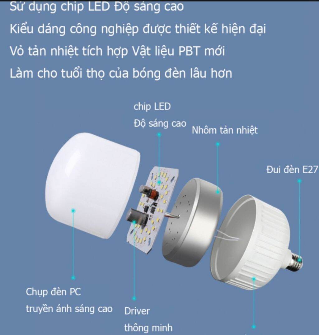 Bóng đèn led trụ 30W siêu sáng siêu rẻ đuôi E27