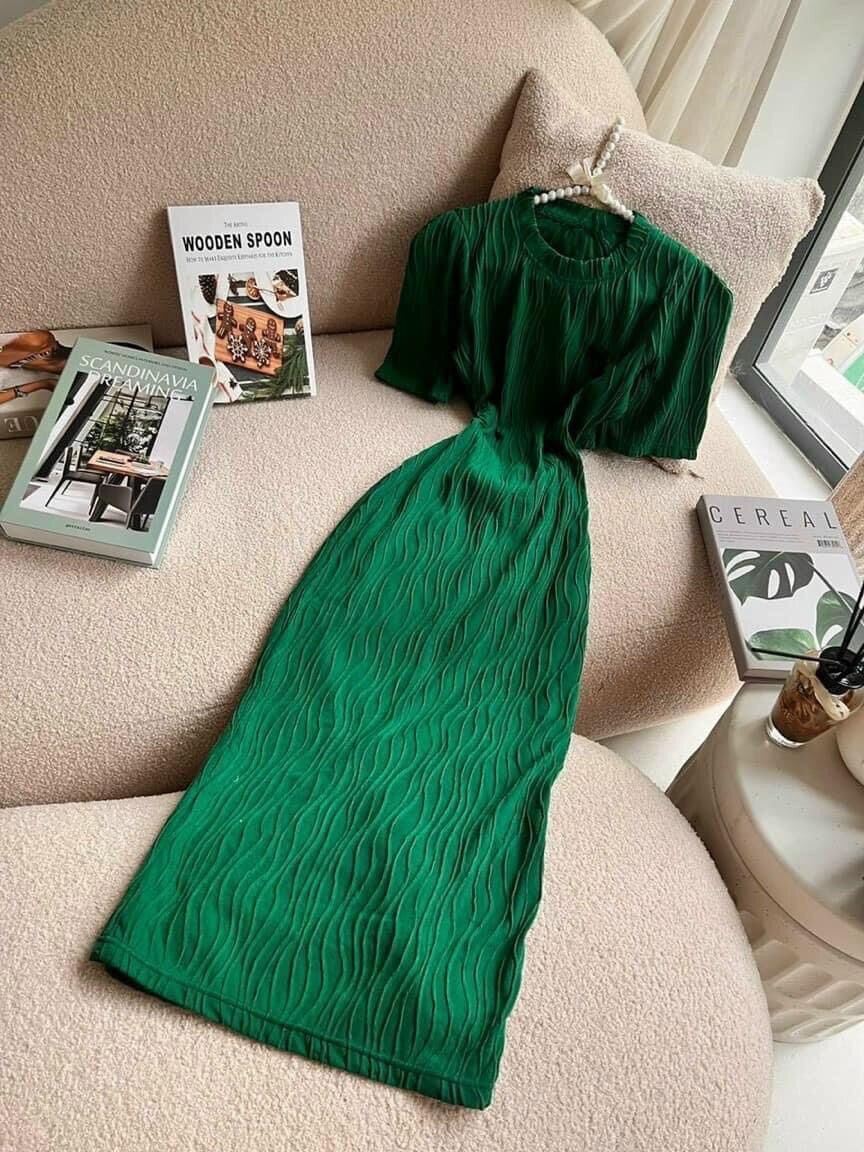 Đầm body chân thun gân xốp co giãn cao cấp