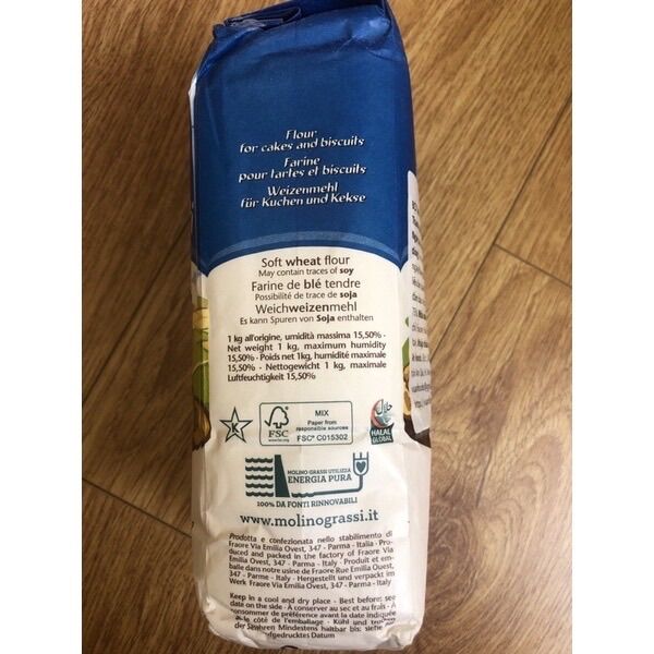 Bột mỳ cake Molino Grassi của Ý 1kg (Bột mỳ số 8)