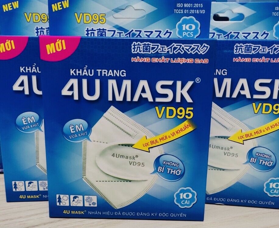 Khẩu trang 4U Mask VD95 - không bí thở - chất liệu mềm mịn