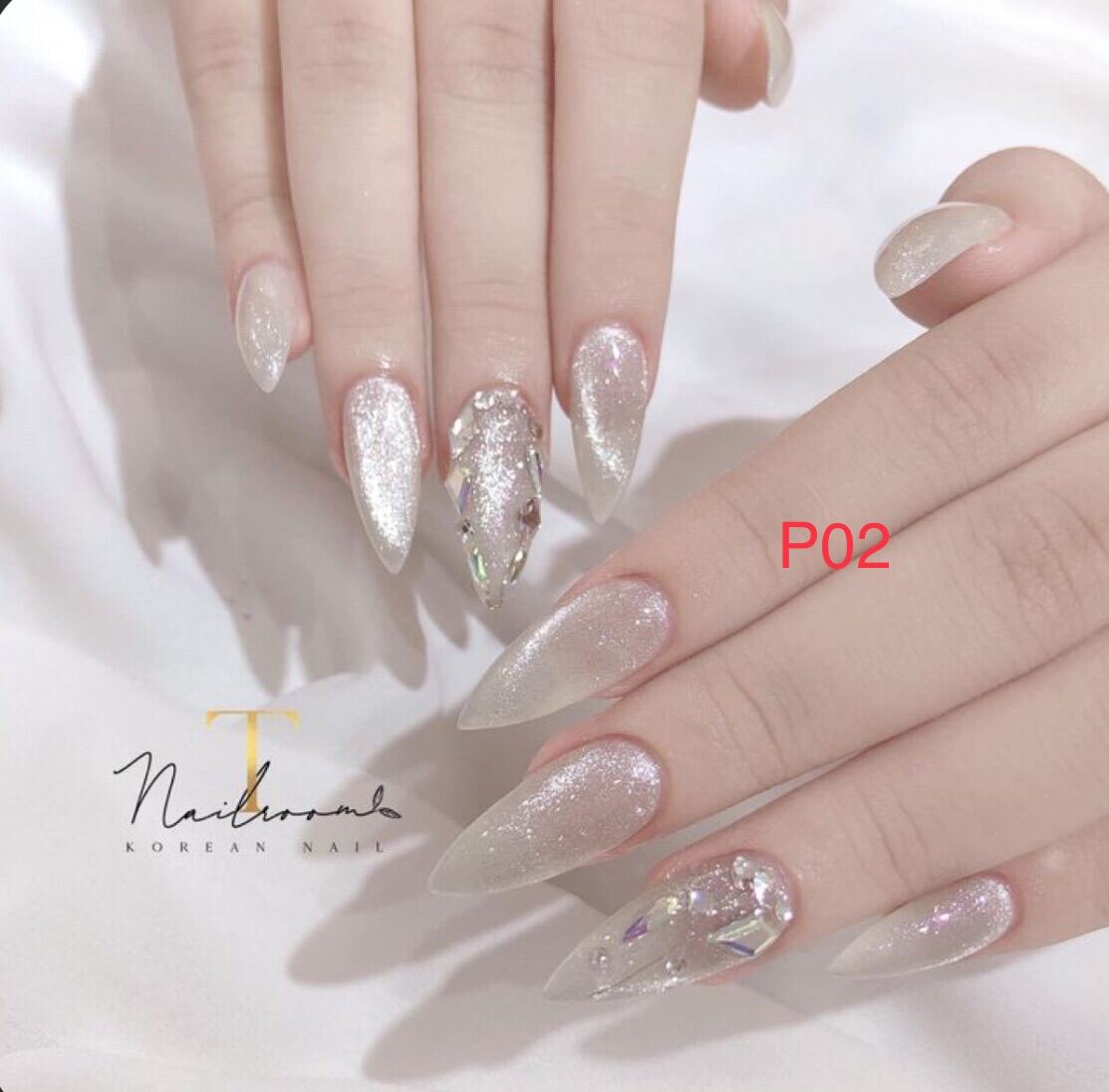 P02 - Bộ 24 Móng Up Nail Thiết Kế Sơn Gel - Kèm Keo Dũa