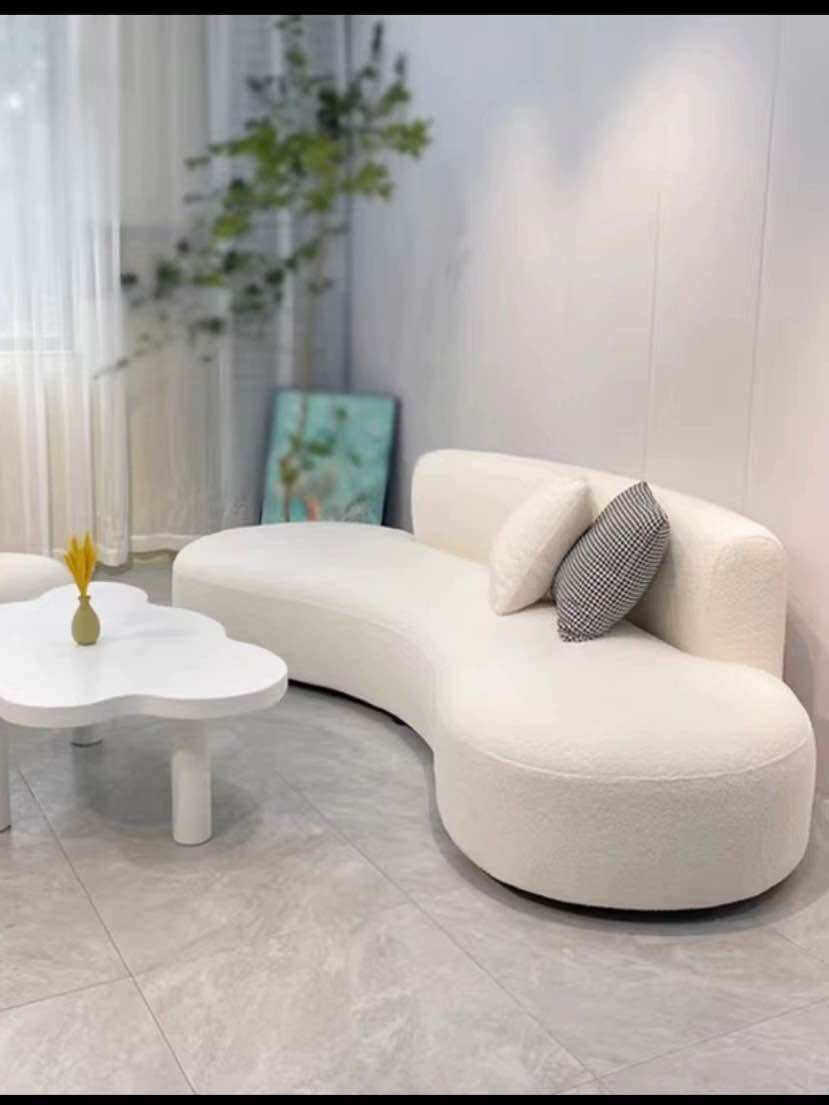 Sofa Băng Cong Vải Lông Cừu cao cấp