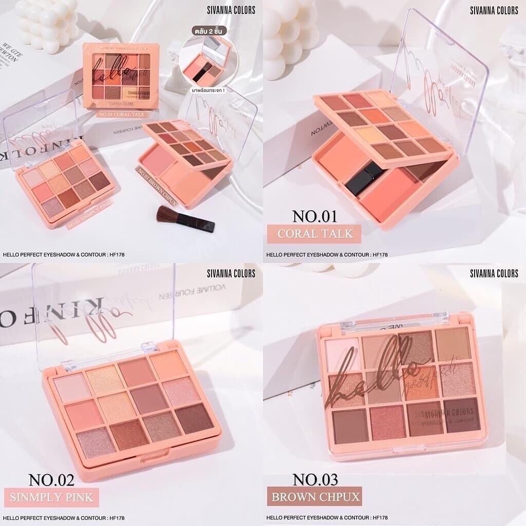Phấn Mắt Má Hồng 2 Tầng SIVANNA Hello Eyeshadow Thái Lan