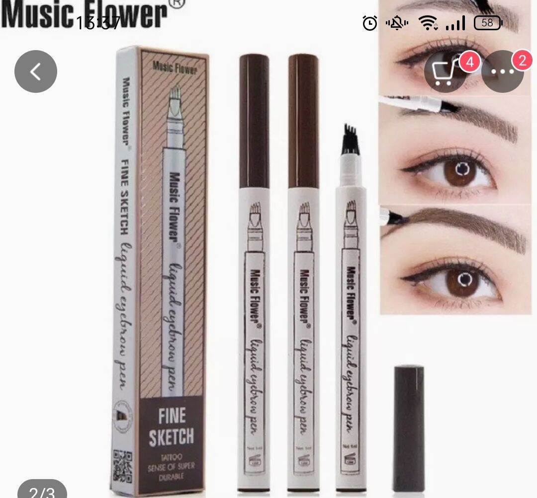 Chì kẻ mày phẩy sợi 4D-không lem ,không trôi
