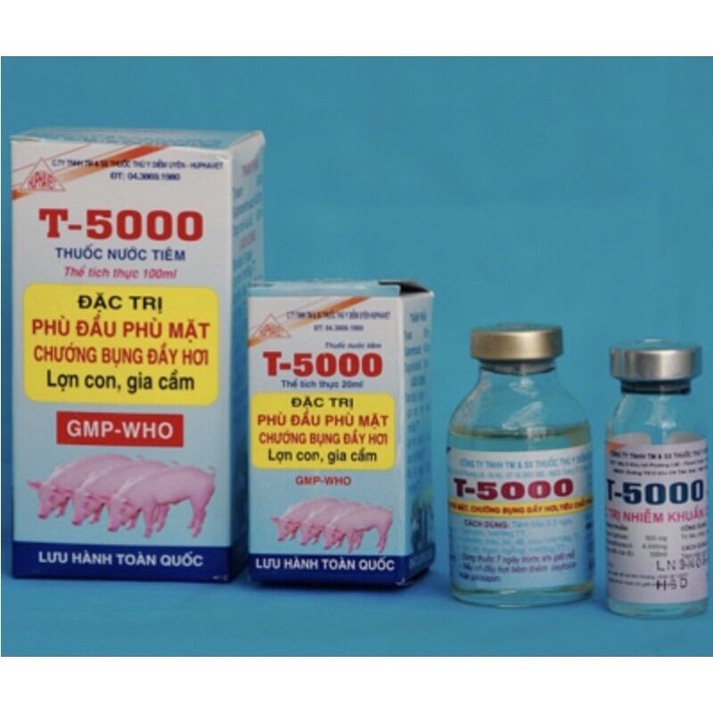 1 lọ t-5000 100ml tiêu chảy trên chó mèo