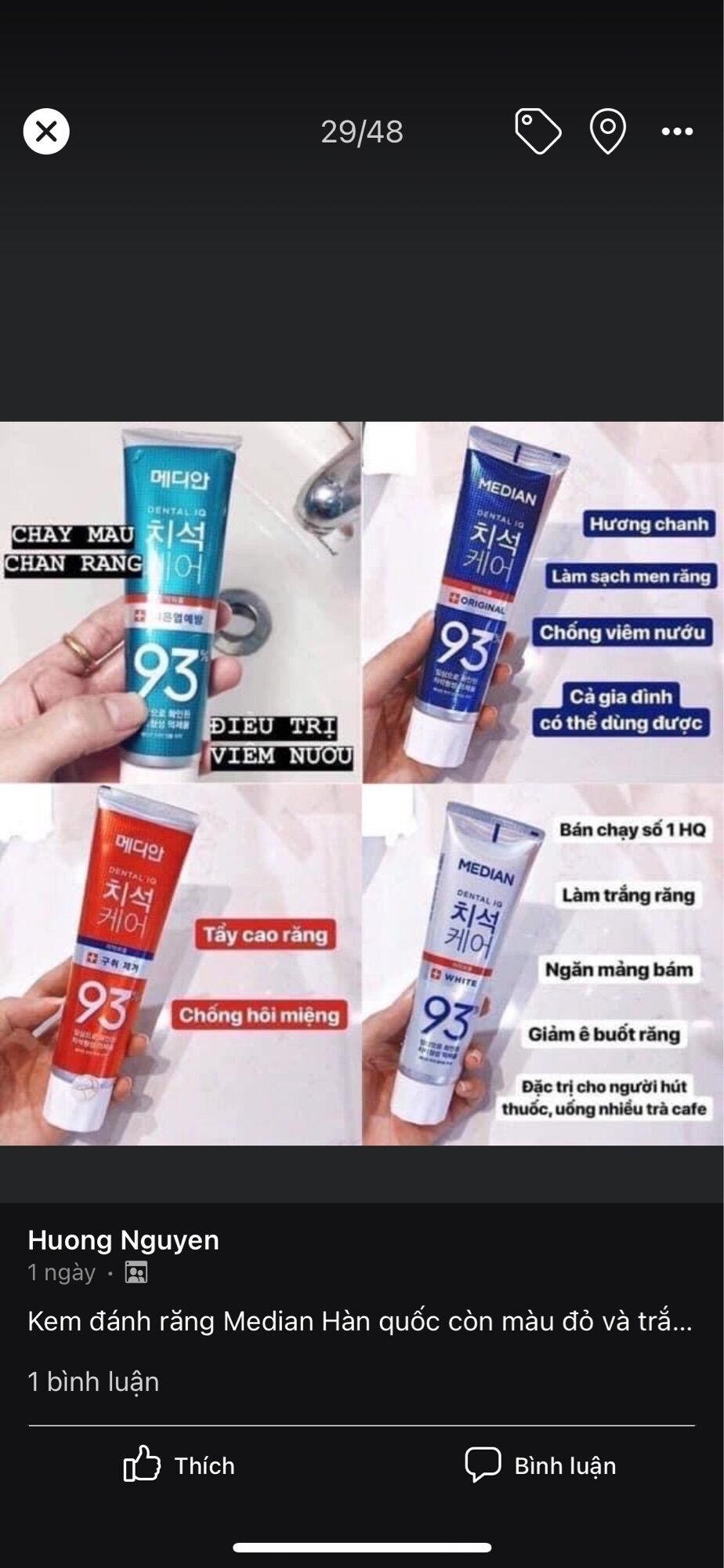 [HCM] Kem đánh răng Median Hàn Quốc