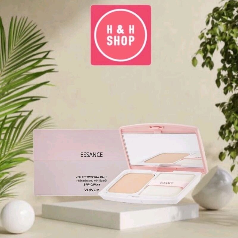 Phấn nền siêu mịn lâu trôi essance veil fit two way cake spf40/pa++ 7g