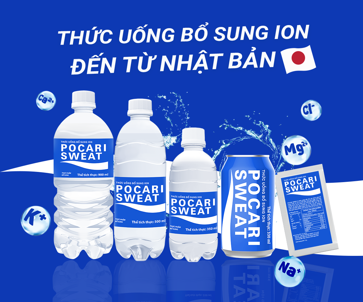 Thùng 24 chai pocari sweat - nước uống bổ sung ion khoáng chất cơ thể