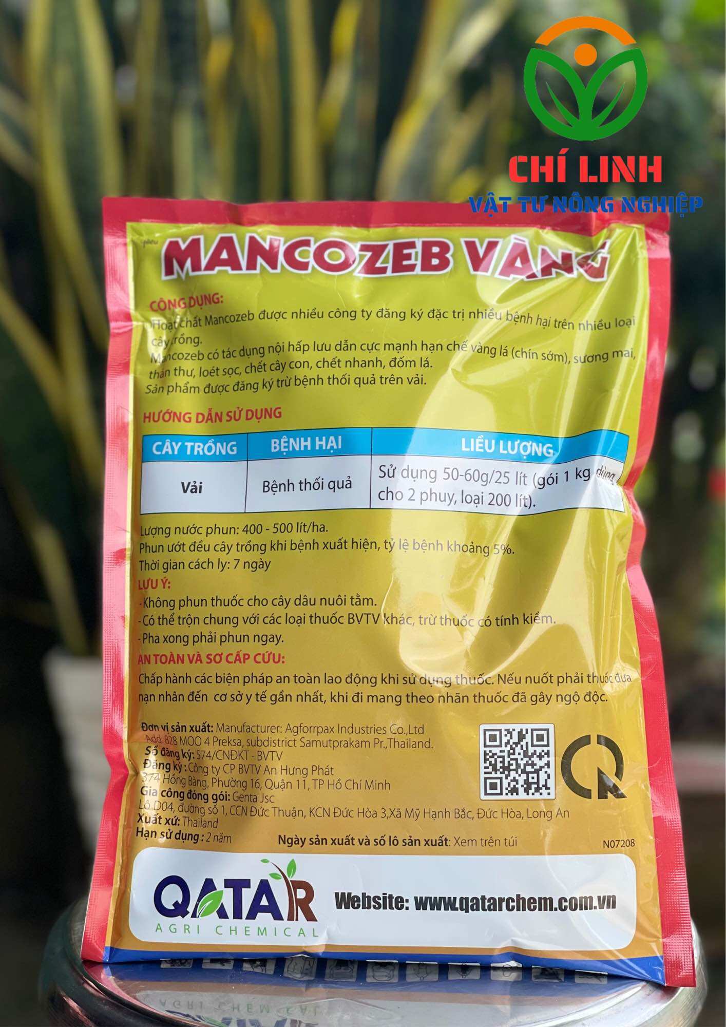 Trừ Nấm Bệnh, Mancozed Vàng 800WP 1KG